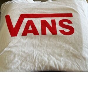 Vans Classic Fit White Cotton T Shirt Logo Men's Medium